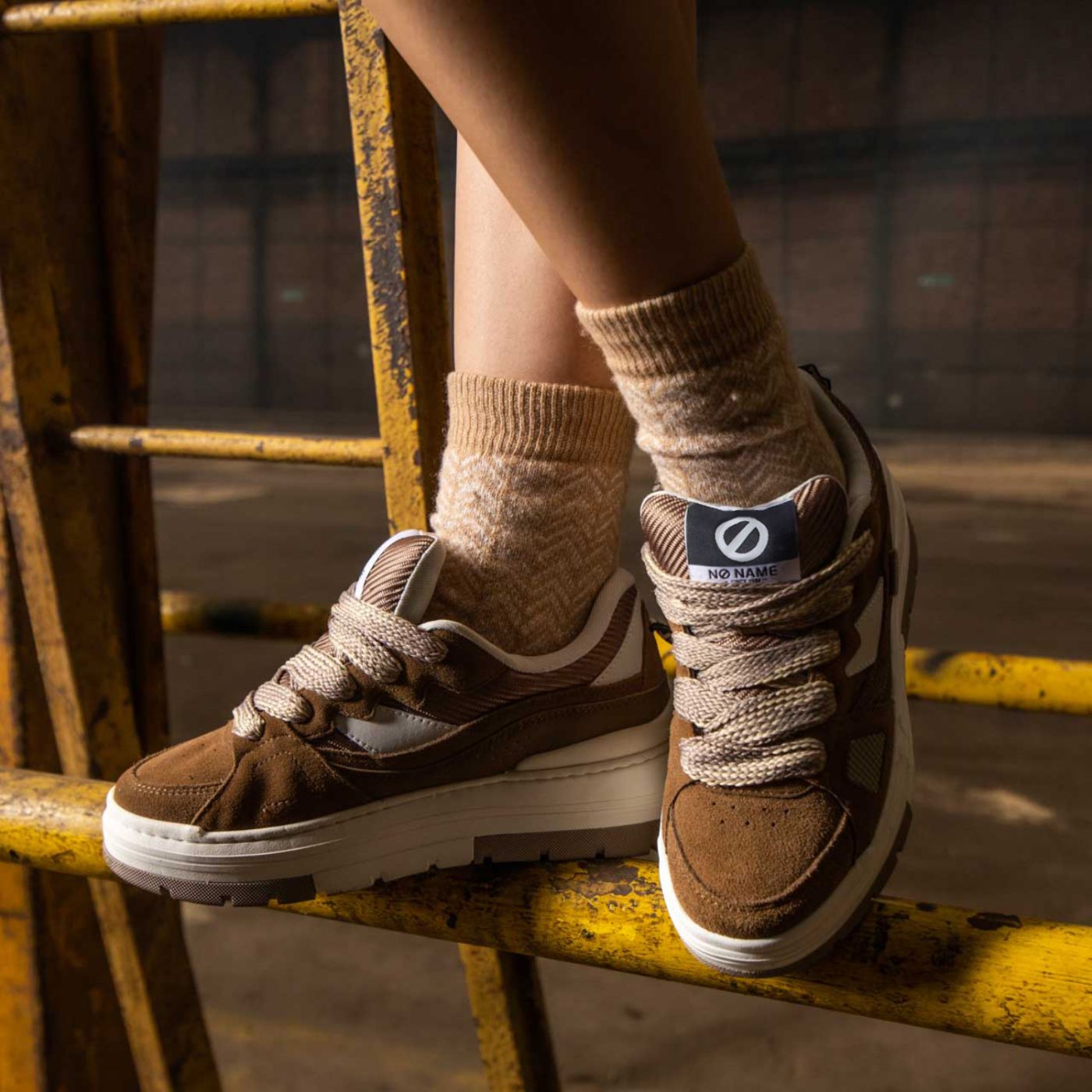 NOLLIE SNEAKER W - SUEDE/NUB/STRAW - BROWN